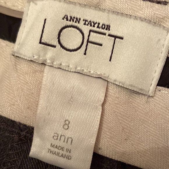 ANN TAYLOR LOFT Gray Rolled Cuff Wide Leg Pants - Picture 6 of 7